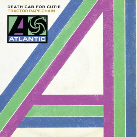 The design prominently features the iconic Atlantic Records logo in the top left corner. The artwork includes a large, stylized letter A in bold geometric lines with purple, green, and blue colors on a white background. The band's name and song title are displayed in the top left corner in simple black and orange text.