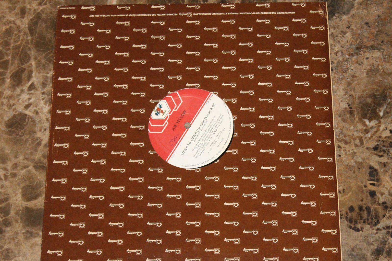 Joe Yellow - Lover To Lover (For Sale) (VG+/Gen) (12")