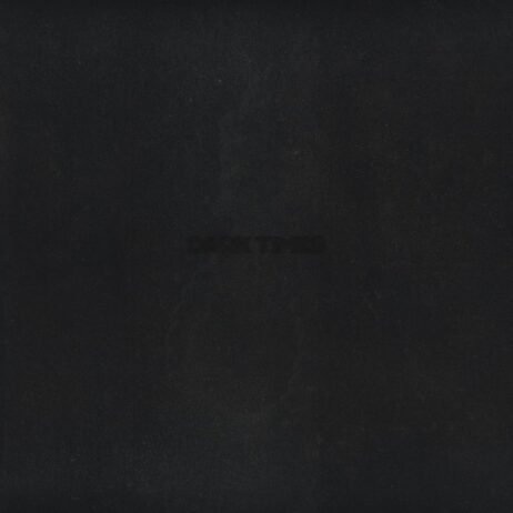 A minimalist black cover with a nearly invisible texture. The text "DARK TIMES" is subtly embossed in the center, blending almost seamlessly with the background. The design evokes a sense of mystery and introspection. The overall tone is stark and somber, suggesting a theme of contemplation or darkness.