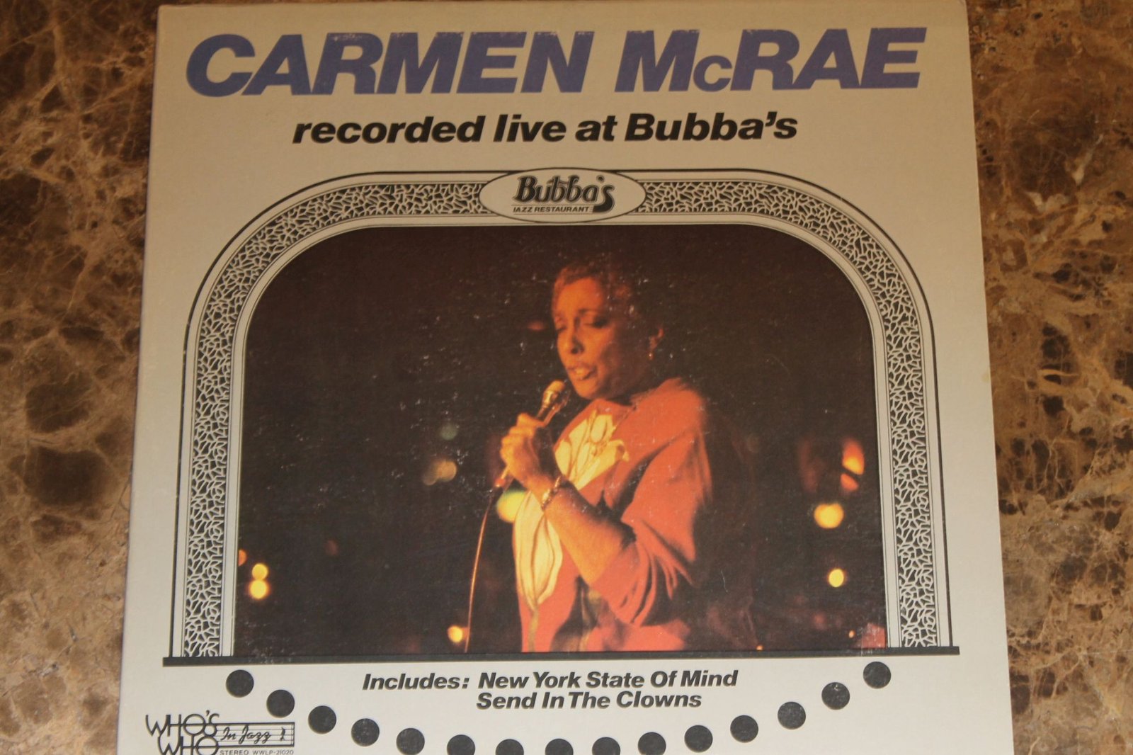 Carmen McRae - Recorded Live At Bubba's (G+)