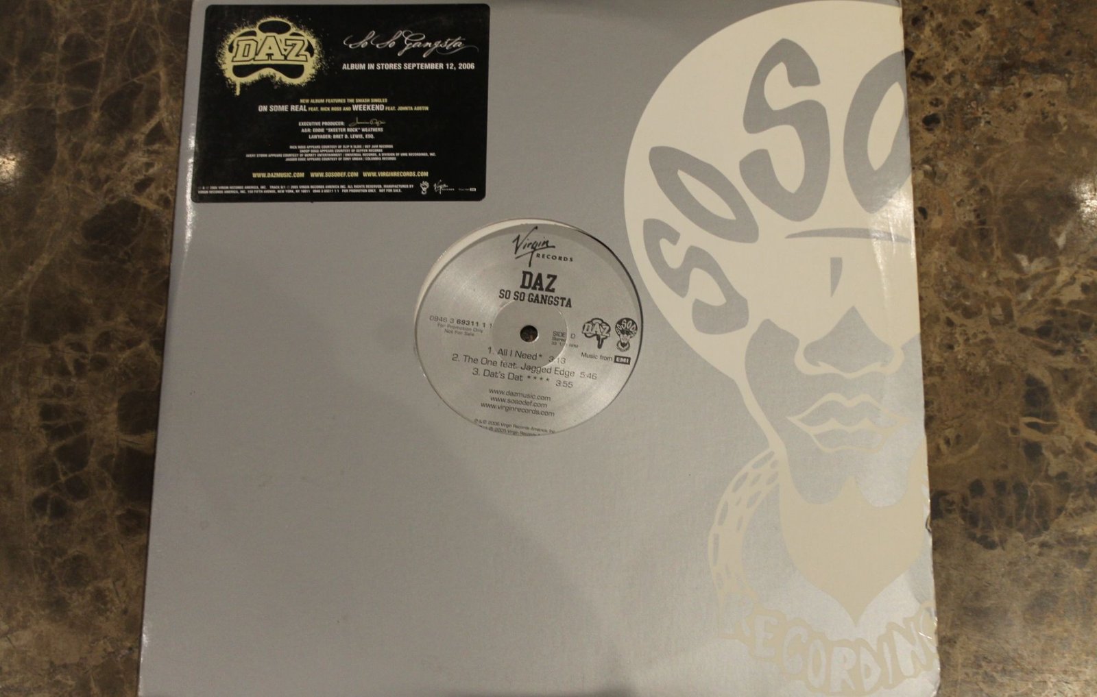 Daz Dillinger - So So Gangsta (VG+/Gen) (2LP)