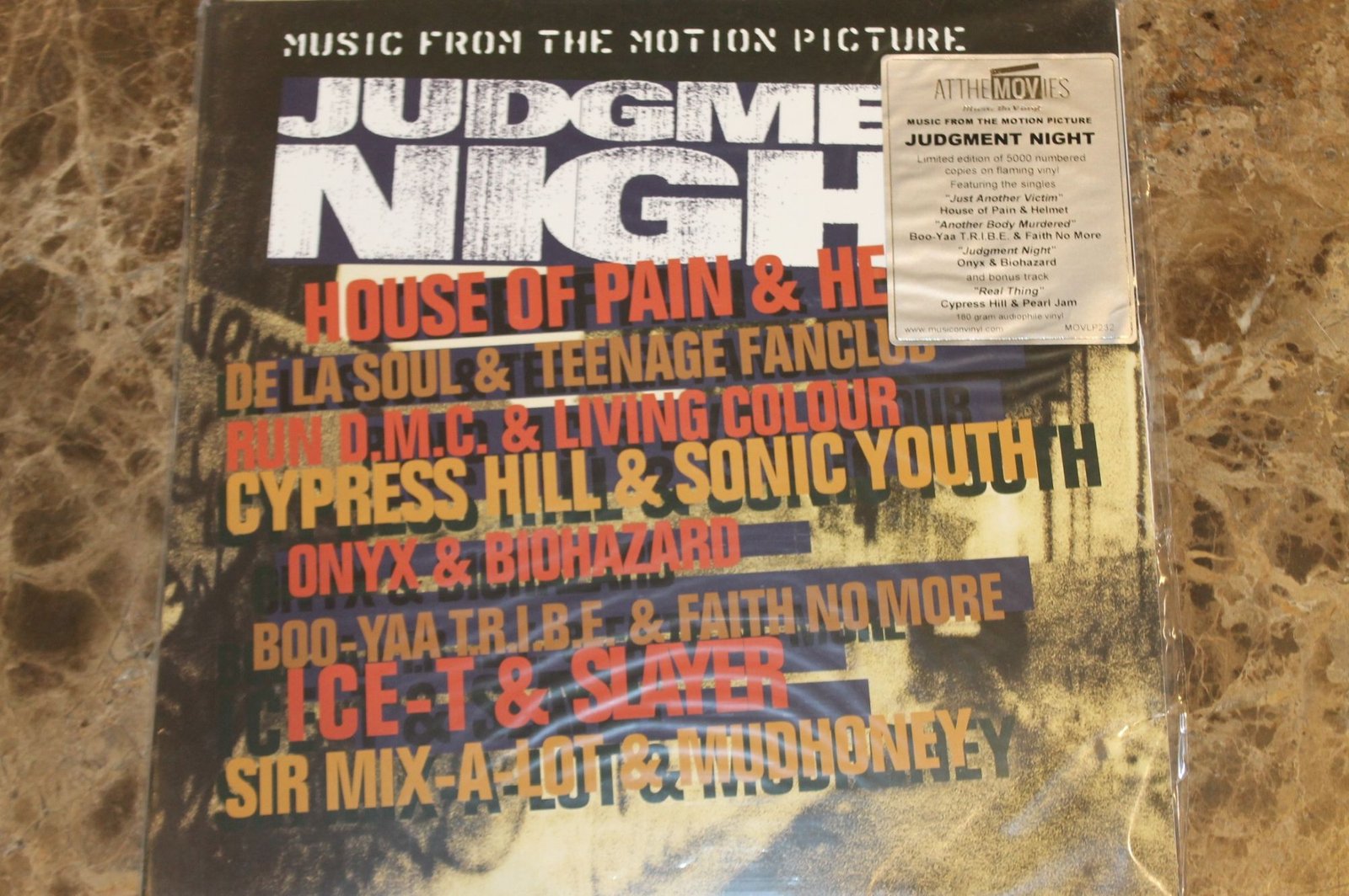 Various - Judgment Night (Music From The Motion Picture) (VG+) (Ltd. Ed.) (Orange Vinyl)