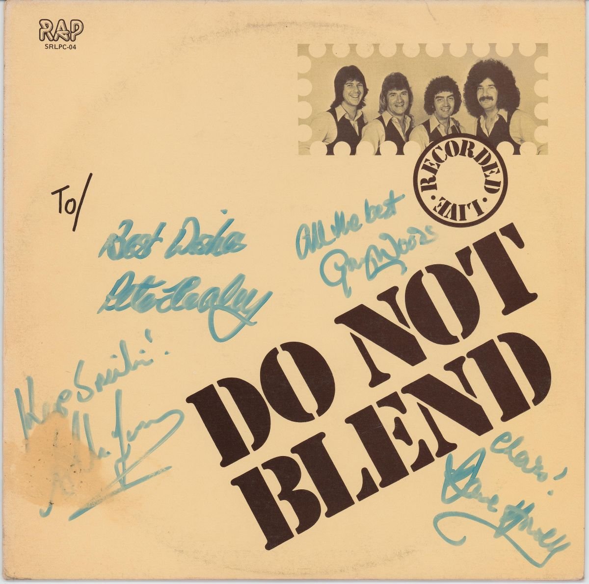 Blend - Do Not Blend (VG/G+) (Autographed)