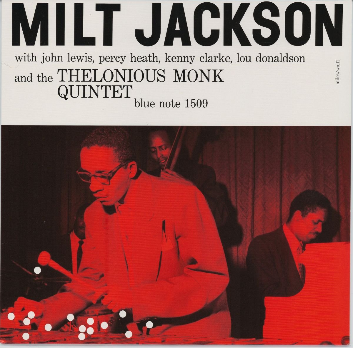Milt Jackson - Milt Jackson With John Lewis, Percy Heath, Kenny Clarke, Lou Donaldson And The Thelonious Monk Quintet (VG+)