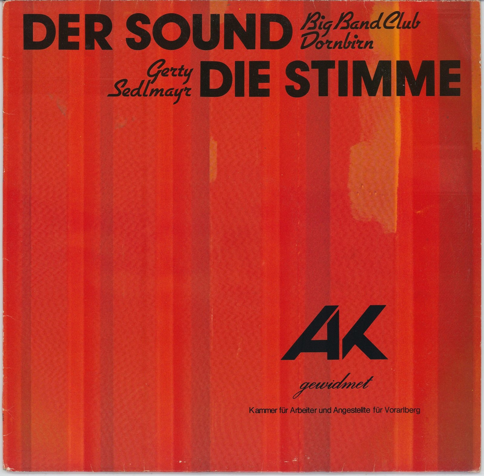 Big Band Club Dornbirn, Gerty Sedlmayr - Der Sound Die Stimme (VG)