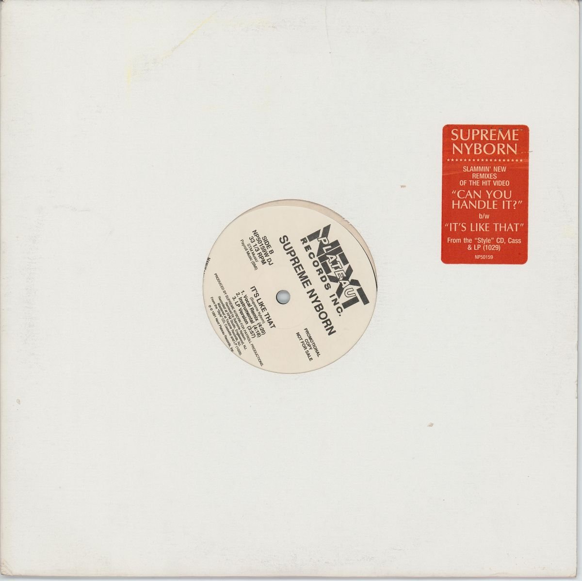 Supreme Nyborn - Can You Handle It? (VG+/Gen) (12")