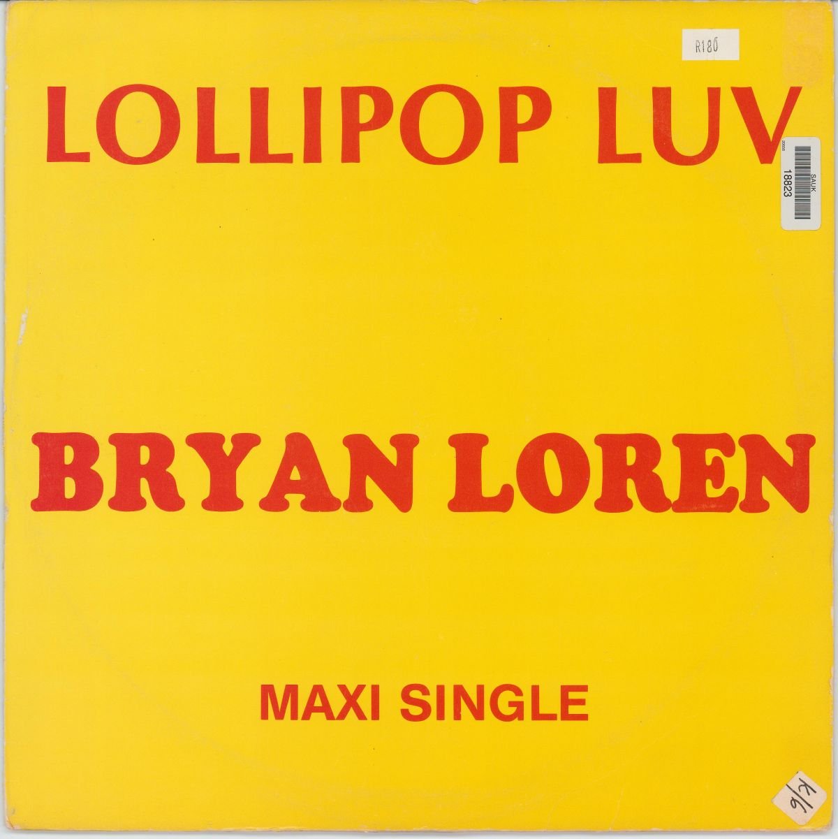 Bryan Loren - Lollipop Luv (VG+/G+) (12")