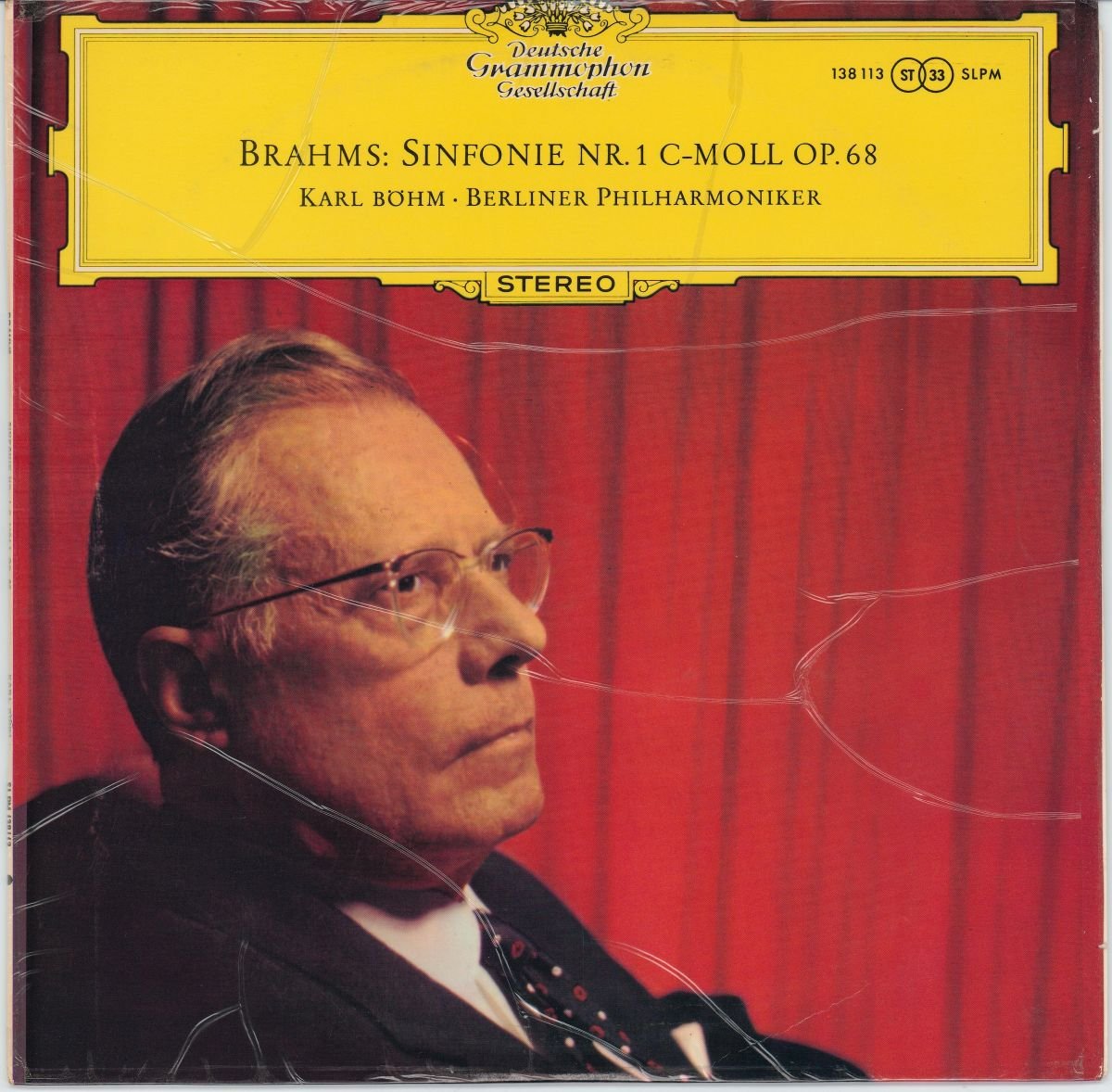 Johannes Brahms - Berliner Philharmoniker • Dirigent: Karl Böhm - Sinfonie Nr. 1 C-moll Op. 68 (VG/G+)