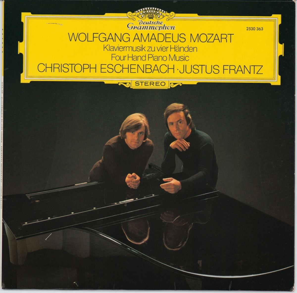 Wolfgang Amadeus Mozart - Christoph Eschenbach, Justus Frantz - Klaviermusik Zu Vier Händen = Four Hand Piano Music (VG+)