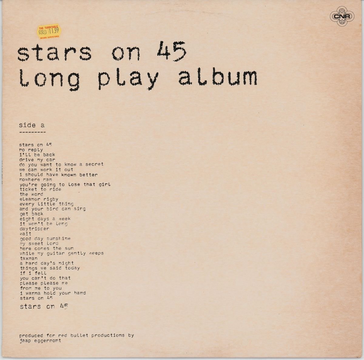 Stars On 45 - Long Play Album (G+/VG)
