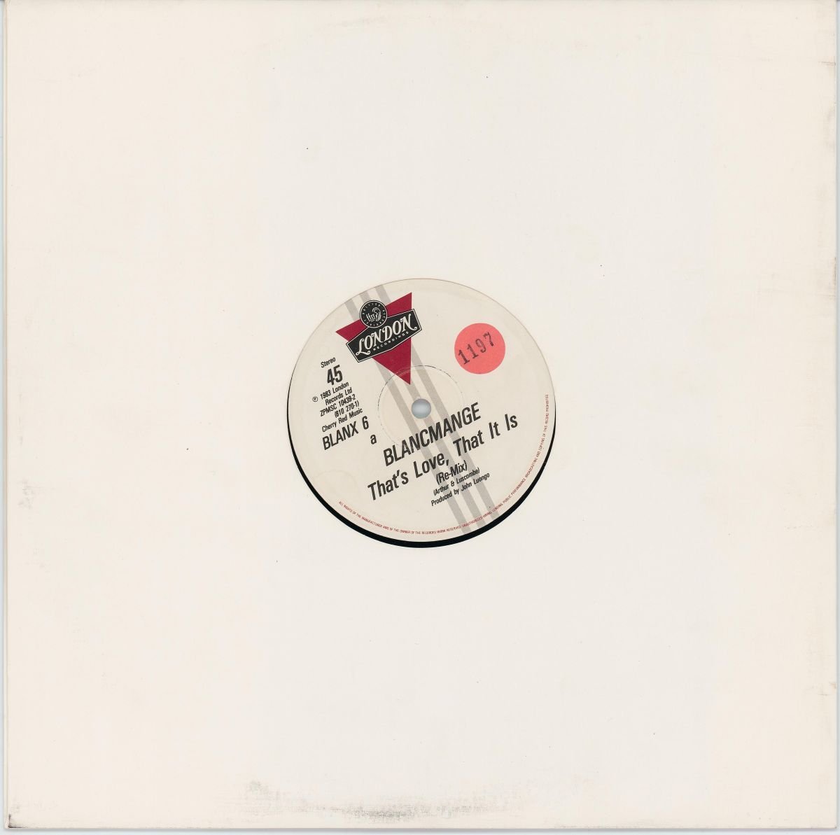 Blancmange - That's Love, That It Is (G+/Gen) (12")