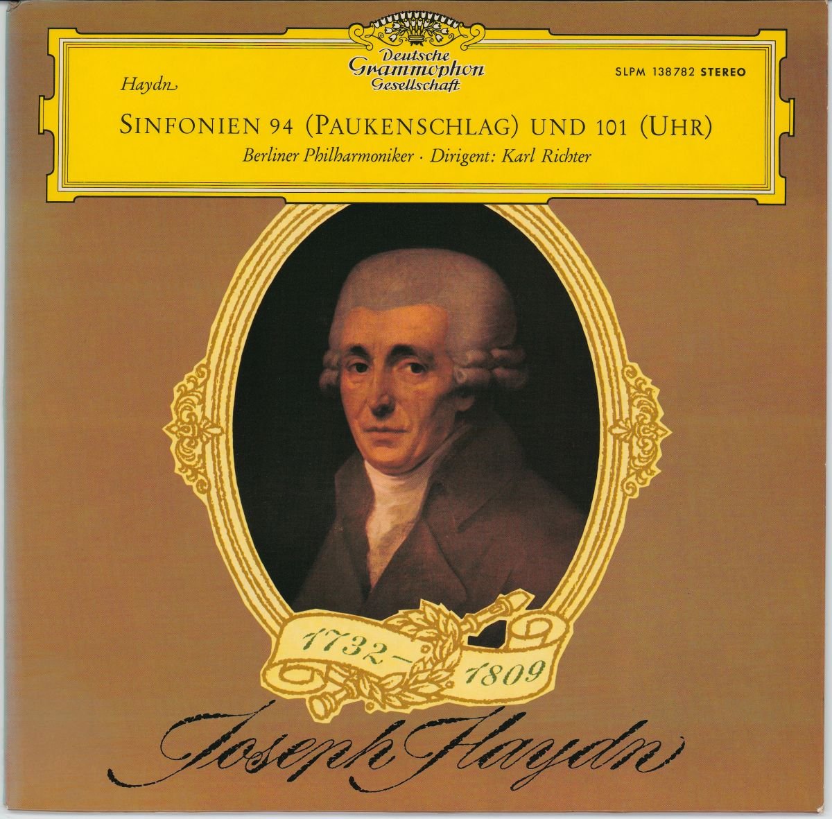 Karl Richter, Berliner Philharmoniker, Haydn - Sinfonien 94 (Paukenschlag) Und 101 (Uhr) (VG+)