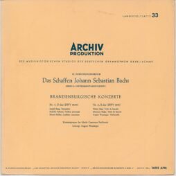 Johann Sebastian Bach, Konzertgruppe Der Schola Cantorum Basiliensis, August Wenzinger - Brandenburgische Konzerte (Nr. 5 D-Dur, BWV 1050 · Nr. 6 B-Dur, BWV 1051) (VG/G+)