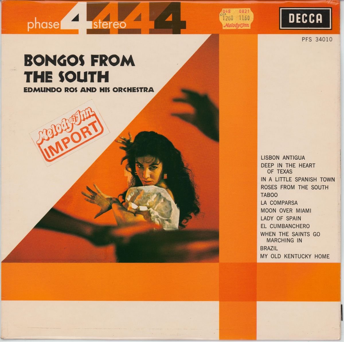 Edmundo Ros & His Orchestra - Bongos From The South (VG+)