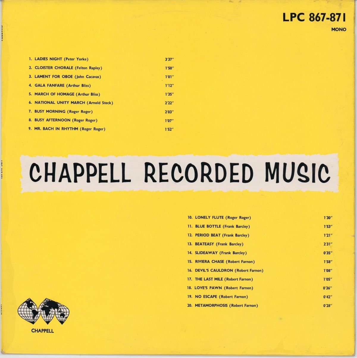 Various - Chappell Recorded Music (VG+/VG)