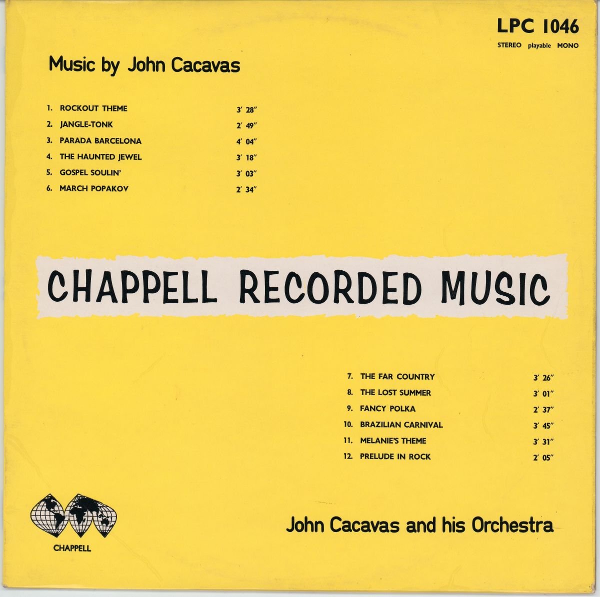 John Cacavas And His Orchestra - Music By John Cacavas (VG+)