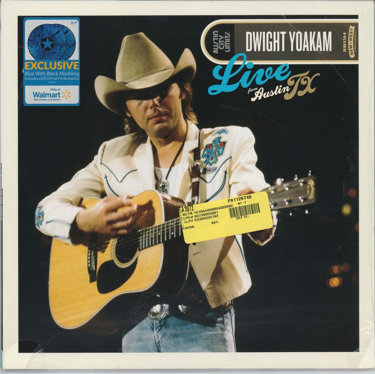 Dwight Yoakam - Live From Austin TX (VG+/G+) (2LP) (Blue With Black Marble)