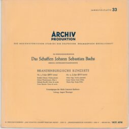 Johann Sebastian Bach, Schola Cantorum Basiliensis, August Wenzinger - Brandenburgische Konzerte Nr. 1 Und 4 (G+/VG)