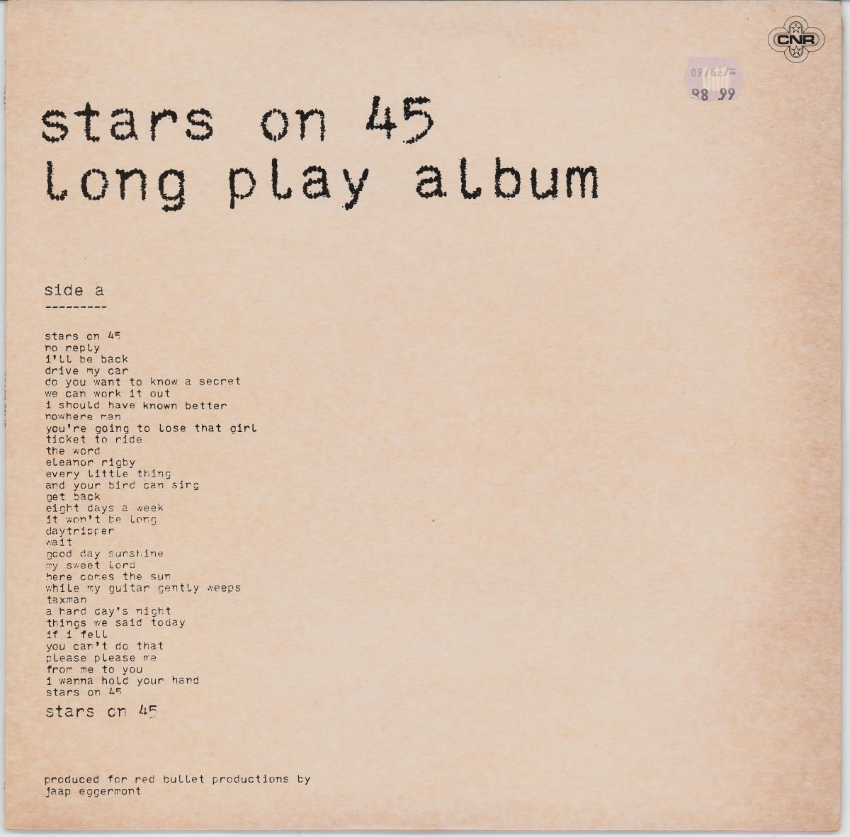 Stars On 45 - Long Play Album (VG+)
